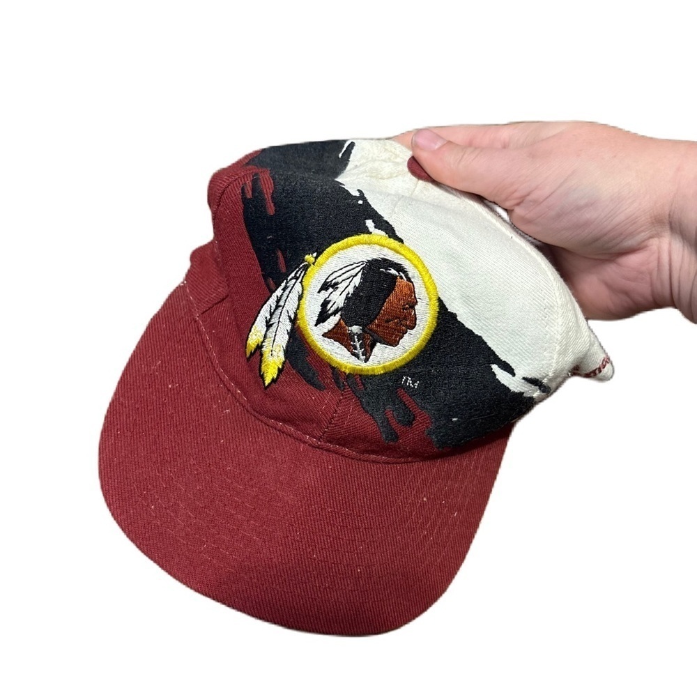 VINTAGE 90S NFL WASHINGTON REDSKINS SPLASH SNAPBACK HAT BY LOGO ATHLETIC